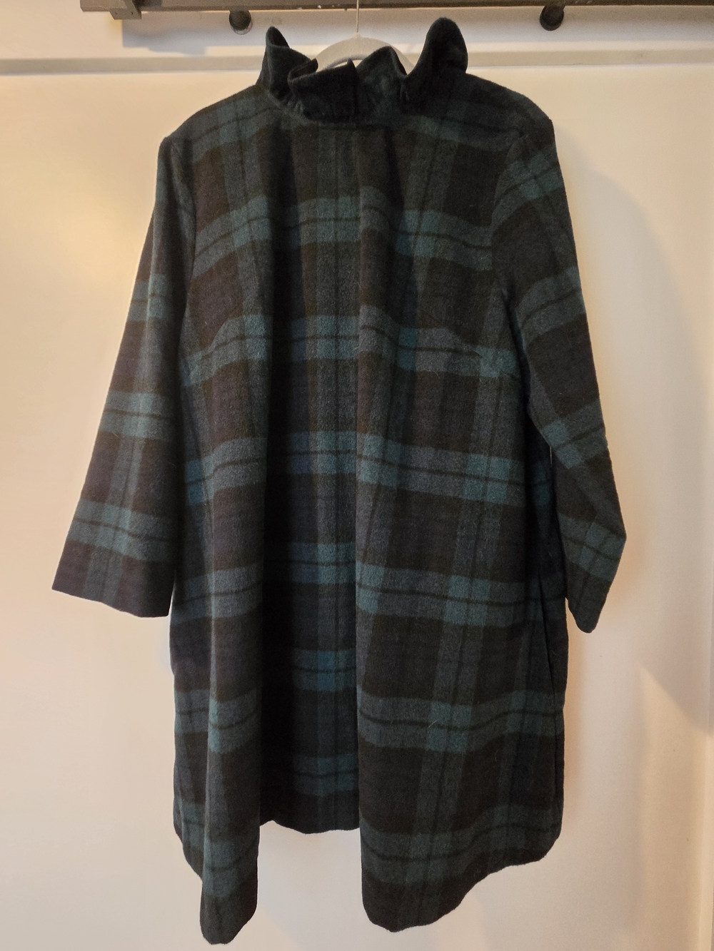 Tuckernuck Black, Green, And Blue Plaid Wool-Blend Dress